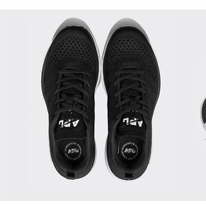 APL TechLoom Pro Knit Running Shoes — Black / White